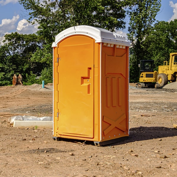 how often are the porta potties cleaned and serviced during a rental period in Mohawk Vista California